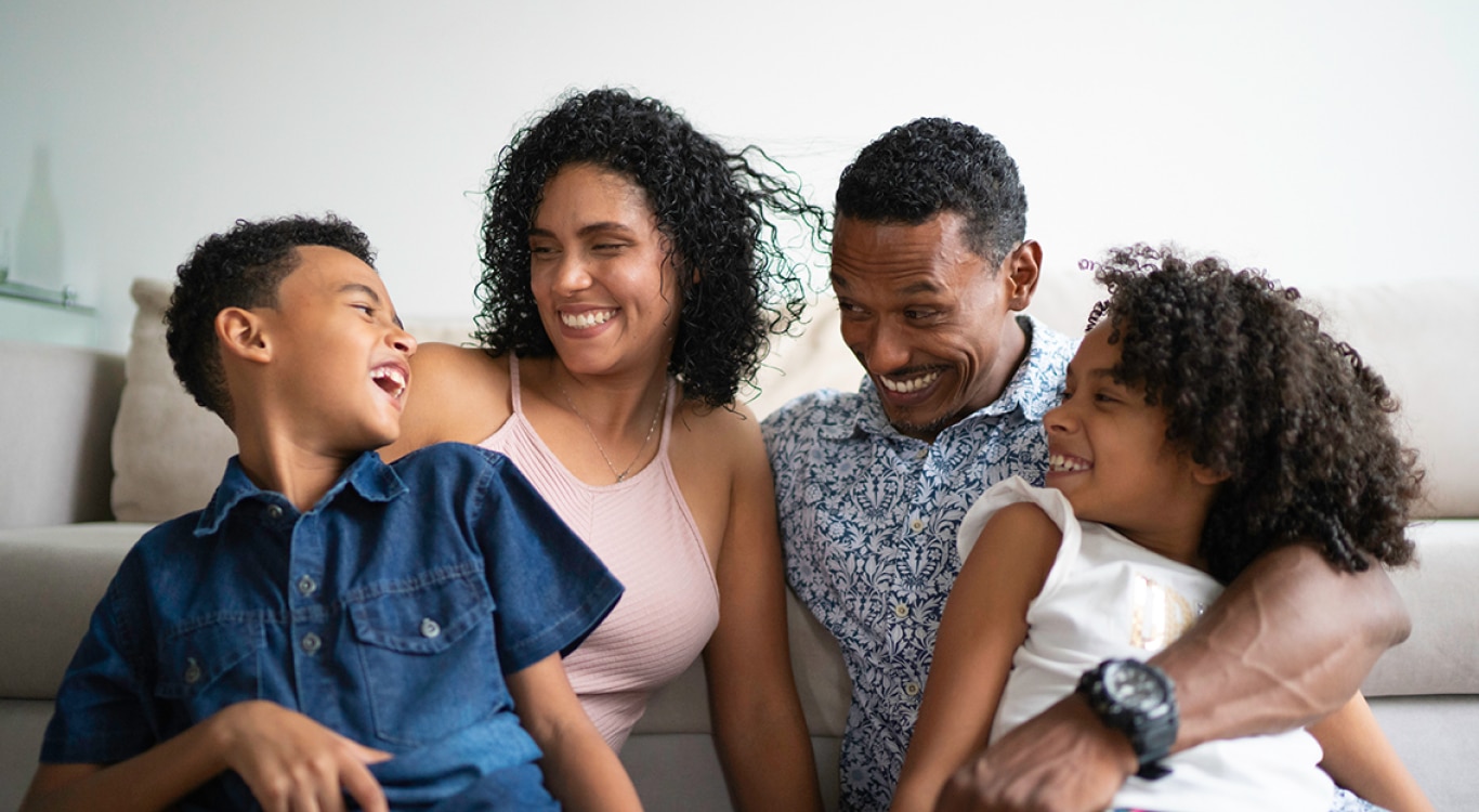 Família se divertindo durante as férias escolares