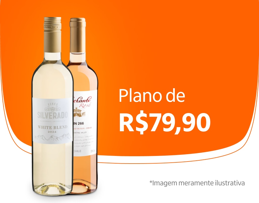 Banner com vinhos do plano Pra Refrescar por R$ 79,90