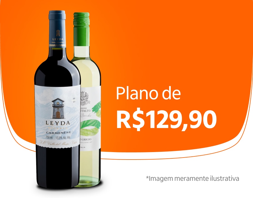 Banner com vinhos do plano Pra Explorar por R$ 129,90