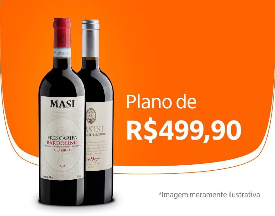 Banner com vinhos do plano Pra Impressionar por R$ 499,90