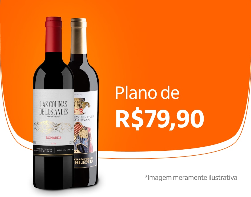 Banner com vinhos do plano Pra Conhecer por de R$ 79,90