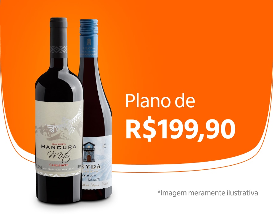 Banner com vinhos do plano Pra Apreciar por R$ 199,90