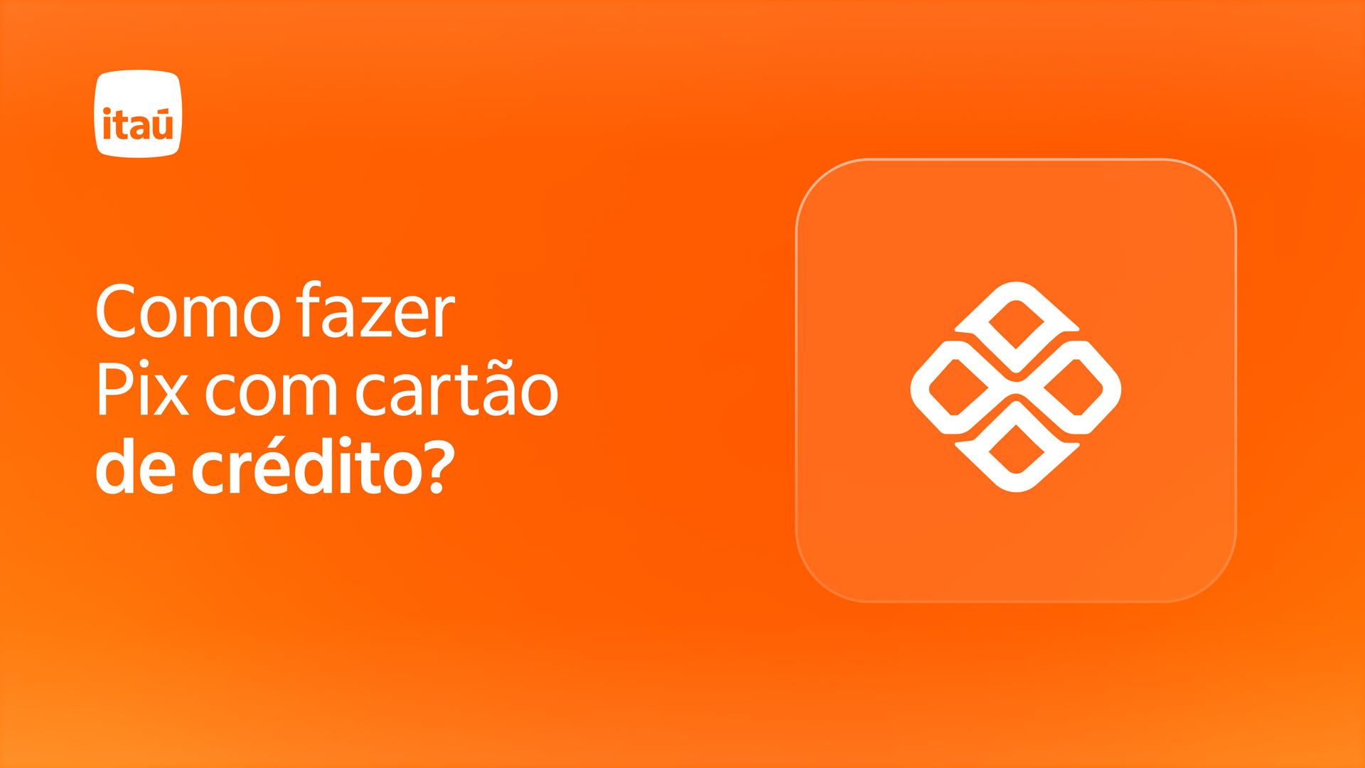 Como fazer Pix com cartão de crédito? 