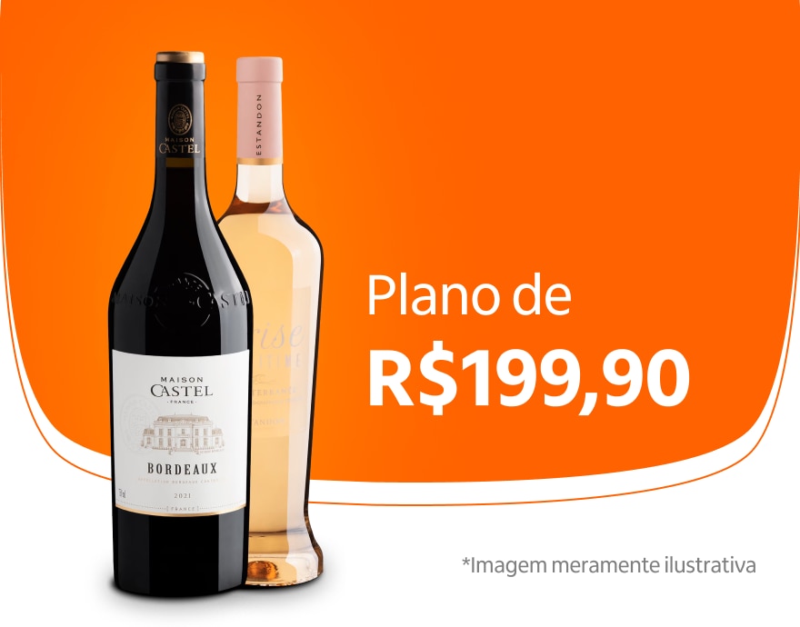 Banner com vinhos do plano Pra Apreciar por R$ 199,90