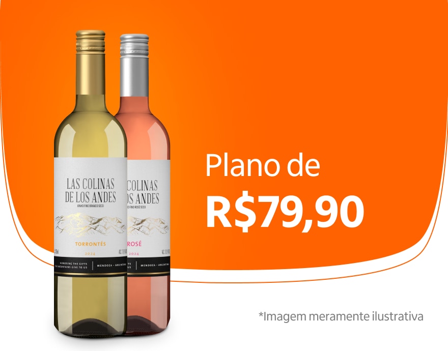 Banner com vinhos do plano Pra Refrescar por R$ 79,90